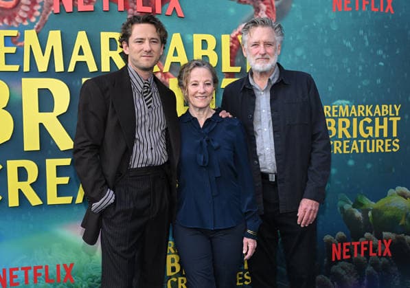 ˜Remarkably Bright Creatures™ Los Angeles Premiere Lewis Pullman, Bill Pullman and Tamara Hurwitz arriving to Remarkably Bright Creatures Los Angeles premiere held at the Tudum Theater on April 30, 2026 in Hollywood, CA. Hollywood Tudum Theater California USA Copyright: xLisaxOConnorx xAFF-USA.comx