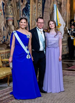 30-04-2026 Gala Prince Daniel and Princess Victoria and Princess Estelle arriving for the galadinner at the Royal palace to mark the celebrations of King Carl Gustafs 80th birthday in Stockholm, Sweden. Â  Copyright: xPPEx