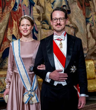 30-04-2026 Gala Philip, Hereditary Prince of Yugoslavia and his wife Princess Danica, Hereditary Princess of Serbia arriving for the galadinner at the Royal palace to mark the celebrations of King Carl Gustafs 80th birthday in Stockholm, Sweden. Â  Copyright: xPPEx
