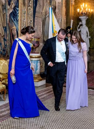 30-04-2026 Gala Prince Daniel and Princess Victoria and Princess Estelle arriving for the galadinner at the Royal palace to mark the celebrations of King Carl Gustafs 80th birthday in Stockholm, Sweden. Â  Copyright: xPPEx