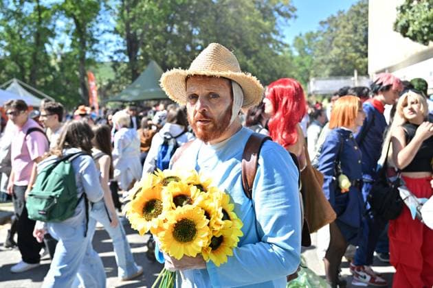 Foto IPP Felice De Martino Napoli 01 05 2026 26a Edizione del Comicon nella foto cosplay ispiratosi al pittore Vincent Willem van Gogh Italy Photo Press World Copyright *** Photo IPP Felice De Martino Naples 01 05 2026 26th Edition of Comicon in the photo cosplay inspired by the painter Vincent Willem van Gogh Italy Photo Press World Copyright 