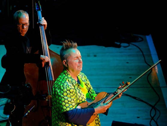 Nigel Kennedy. Cheltenham Jazz Festival. Cheltenham UK. 1 May 2026. B5776. Cheltenham Jazz Festival.Violin Virtuoso Nigel Kennedy celebrating his 70th birthday with Alec Dankworth, son of Johnny Dankworth & Cleo Lane. Entertaining a sell out Cheltenham T Nigel Kennedy. Cheltenham Jazz Festival. Cheltenham UK. 1 May 2026. B5776. Cheltenham Jazz Festival.Violin Virtuoso Nigel Kennedy celebrating his 70th birthday with Alec Dankworth, son of Johnny Dankworth & Cleo Lane. Entertaining a sell out Cheltenham Town audience., Credit:Charlie Bryan Avalon  Copyright: xCharliexBryanx xAvalonx 1095850125