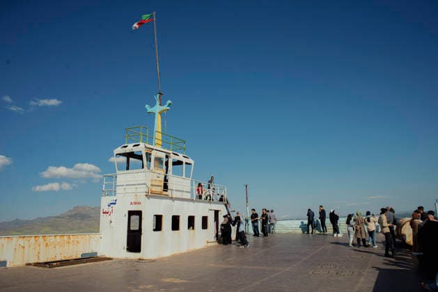 Iran Lake Urmia Water Crisis Iranians spend their leisure time at Lake Urmia shore in northwestern Iran on April 23, 2026. The hypersaline lake, a Ramsar site and UNESCO Biosphere Reserve, has long been affected by drought, agricultural water use, and dam construction, though officials reported higher water levels after heavy rainfall in the 2025 26 water year. Urmia West Azerbaijan Iran Copyright: xSanazx