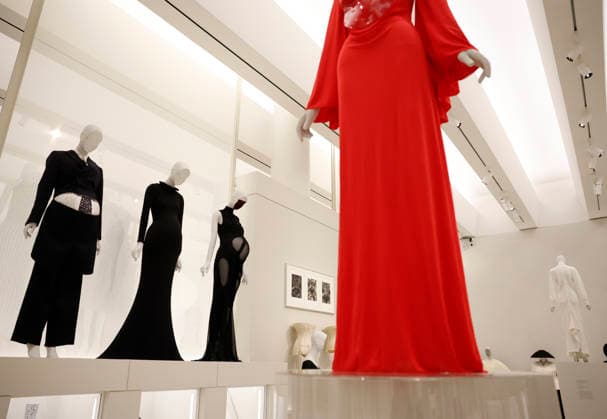 Fashion creations are on display at the press preview for the 2026 Met Gala celebrating Costume Art at The Metropolitan Museum of Art on Monday, May 4, 2026 in New York City. Costume Art was curated by Andrew Bolton, Curator in Charge, and The Costume Institute s first exhibition in The Met s new, nearly 12,000-square-foot galleries adjacent to the Great Hall which displays The Costume Institute s annual spring exhibition.  NYP202605043019 JOHNxANGELILLO