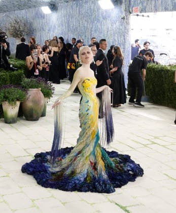 Emma Chamberlain arrives on the red carpet for the 2026 Met Gala celebrating Costume Art at The Metropolitan Museum of Art on Monday, May 4, 2026 in New York City.  NYP20260504302 JOHNxANGELILLO