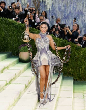 Sabrina Harrison arrives on the red carpet for the 2026 Met Gala celebrating Costume Art at The Metropolitan Museum of Art on Monday, May 4, 2026 in New York City.  NYP20260504329 JOHNxANGELILLO