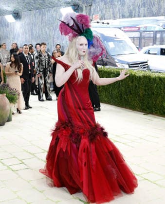 Gwendoline Christie arrives on the red carpet for the 2026 Met Gala celebrating Costume Art at The Metropolitan Museum of Art on Monday, May 4, 2026 in New York City.  NYP20260504354 JOHNxANGELILLO