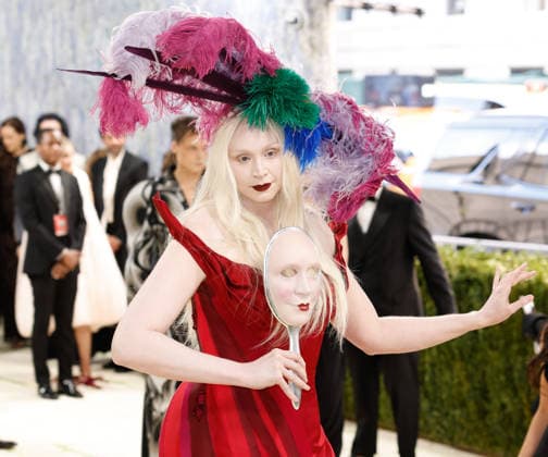 Gwendoline Christie arrives on the red carpet for the 2026 Met Gala celebrating Costume Art at The Metropolitan Museum of Art on Monday, May 4, 2026 in New York City.  NYP20260504355 JOHNxANGELILLO