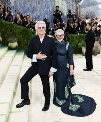 Baz Luhrmann and Catherine Martin arrive on the red carpet for the 2026 Met Gala celebrating Costume Art at The Metropolitan Museum of Art on Monday, May 4, 2026 in New York City.  NYP20260504352 JOHNxANGELILLO