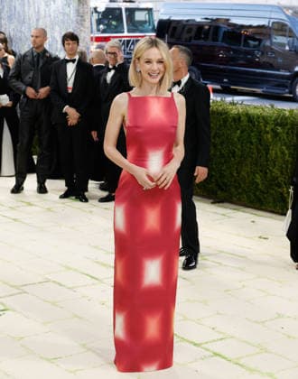 Carey Mulligan arrives on the red carpet for the 2026 Met Gala celebrating Costume Art at The Metropolitan Museum of Art on Monday, May 4, 2026 in New York City.  NYP20260504406 JOHNxANGELILLO