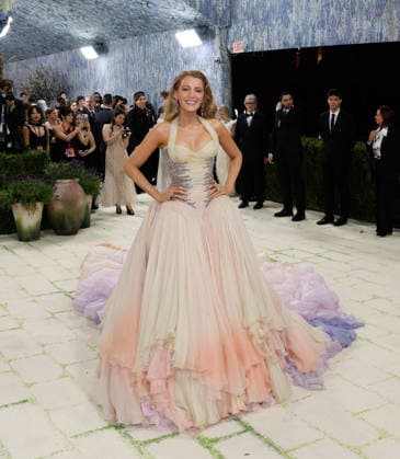 Blake Lively arrives on the red carpet for the 2026 Met Gala celebrating Costume Art at The Metropolitan Museum of Art on Monday, May 4, 2026 in New York City.  NYP2026050479 JOHNxANGELILLO
