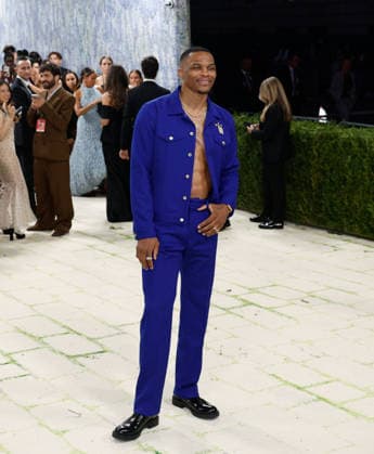 Russell Westbrook arrives on the red carpet for the 2026 Met Gala celebrating Costume Art at The Metropolitan Museum of Art on Monday, May 4, 2026 in New York City.  NYP2026050503 JOHNxANGELILLO