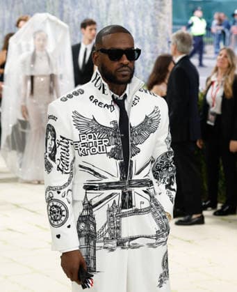 Skepta arrives on the red carpet for the 2026 Met Gala celebrating Costume Art at The Metropolitan Museum of Art on Monday, May 4, 2026 in New York City.  NYP20260504393 JOHNxANGELILLO