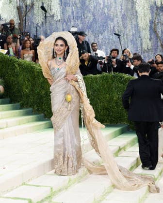 Isha Ambani arrives on the red carpet for the 2026 Met Gala celebrating Costume Art at The Metropolitan Museum of Art on Monday, May 4, 2026 in New York City.  NYP20260504374 JOHNxANGELILLO