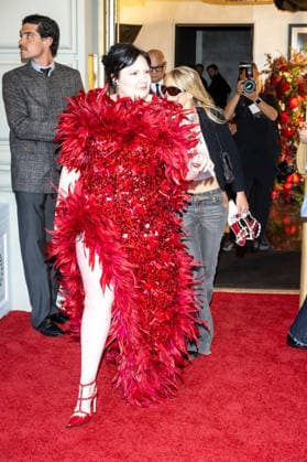 The Pierre Hotel: 2026 Met Gala Departures, New York, USA - 04 May 2026 Lena Dunham departs the Pierre Hotel for 2026 Met Gala on May 04, 2026 in New York City. New York United States Copyright: xRonxAdarx xSOPAxImagesx _radar_pierre_20260504_01113