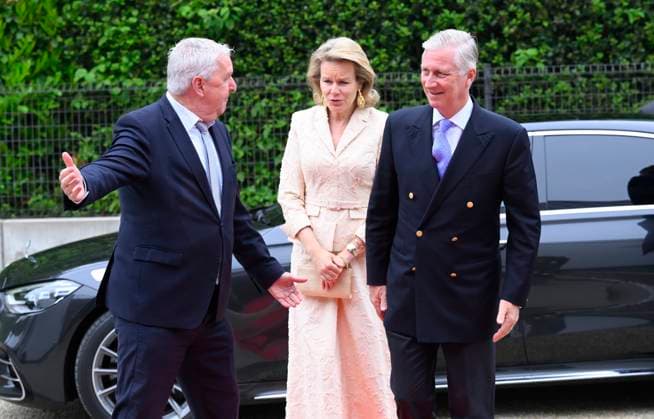 King Philippe And Queen Mathilde Visit The Province of Flemish Brabant VLAAMS-BRABANT, BELGIUM - MAY 05: King Philippe of Belgium and Queen Mathilde of Belgium pictured visiting VUB Photonics-campus en VUB STEAM Academie in Pajottegem during a trip to the province of Flemish Brabant on May 05, 2026 in Vlaams-Brabant, Belgium, 05 05 2026 Vlaams-Brabant Belgium  Copyright: xPhilipxReynaersx