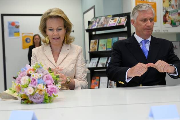 King Philippe And Queen Mathilde Visit The Province of Flemish Brabant VLAAMS-BRABANT, BELGIUM - MAY 05: King Philippe of Belgium and Queen Mathilde of Belgium pictured visiting VUB STEAM Academie in Pajottegem during a trip to the province of Flemish Brabant on May 05, 2026 in Vlaams-Brabant, Belgium, 05 05 2026 Vlaams-Brabant Belgium  Copyright: xPhilipxReynaersx
