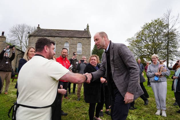 The Prince of Wales visits Yorkshire The Prince of Wales visits the village of Bainbridge to highlight rural communities and sustainability, in North Yorkshire, UK, on the 5th May 2026. Picture by Owen Humphreys WPA-Pool Bainbridge Yorkshire United Kingdom  WHA-0817