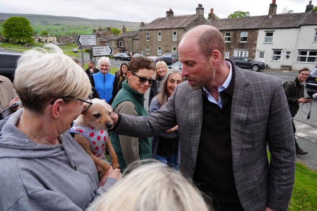 The Prince of Wales visits Yorkshire The Prince of Wales visits the village of Bainbridge to highlight rural communities and sustainability, in North Yorkshire, UK, on the 5th May 2026. Picture by Owen Humphreys WPA-Pool Bainbridge Yorkshire United Kingdom  WHA-0817