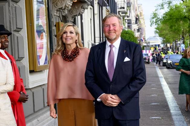 Amsterdam, The Netherlands, 2026-05-05 20:29:19 AMSTERDAM, 05-05-2026, The Amstel. King Willem-Alexander and Queen Maxima during the May 5 concert marking the conclusion of the National Liberation Celebration. Traditionally, the concert takes place on and around the Amstel in front of the Royal Theatre CarrÃ . PHOTO: NLBeeld Patrick van Emst Credit: NL Beeld Patrick van Emst  Copyright: xx x