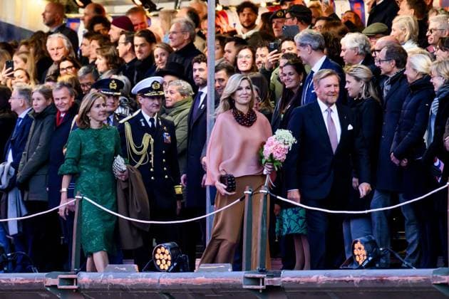 Amsterdam, The Netherlands, 2026-05-05 21:16:40 AMSTERDAM, 05-05-2026, The Amstel. King Willem-Alexander and Queen Maxima during the May 5 concert marking the conclusion of the National Liberation Celebration. Traditionally, the concert takes place on and around the Amstel in front of the Royal Theatre CarrÃ . PHOTO: NLBeeld Patrick van Emst Credit: NL Beeld Patrick van Emst  Copyright: xx x