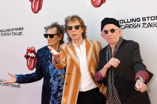 NEW YORK, NY- MAY 5: Ronnie Wood, Mick Jagger and Keith Richards at The Rolling Stones: In Conversation with Conan O™Brien on May 5, 2026 at Weilin in New York City. Copyright: xmpi099 MediaPunchx