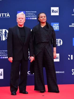 Rome, 71st David di Donatello Awards, Red Carpet. Pictured: Giovanni Capalbo, Renata Di Leone  Copyright: xVincenzoxLandix xipa-agency.netx xDxAvanzo Provvisionatox IPA_Agency_IPA74473505