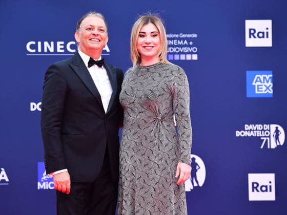 Rome, 71st David di Donatello Awards, Red Carpet. Pictured: Antonio Saccone, Manuela Cacciamani  Copyright: xVincenzoxLandix xipa-agency.netx xDxAvanzo Provvisionatox IPA_Agency_IPA74473511