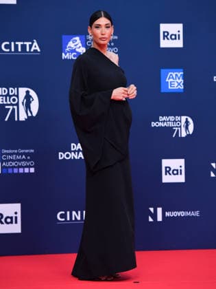 Rome, 71st David di Donatello Awards, Red Carpet. Pictured is a pregnant Giorgia Venturini.  Copyright: xVincenzoxLandix xipa-agency.netx xDxAvanzo Provvisionatox IPA_Agency_IPA74474483