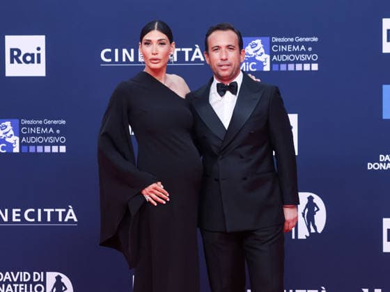 Rome, 71st David di Donatello Awards 2026 - Red Carpet. Pictured: Giorgia Venturini (pregnant), Claudio De Santis  Copyright: xMarcoxProvvisionatox xipa-agency.netx xDxAvanzo Landi Provvisionatox IPA_Agency_IPA74474630