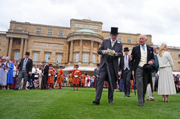 Royal Garden Party at Buckingham Palace King Charles III (right) during a Royal Garden Party at Buckingham Palace, London. Picture date: Wednesday May 6, 2026., Credit:Aaron Chown Avalon UK, London  Copyright: xAaronxChownx xAvalonx 1096939163