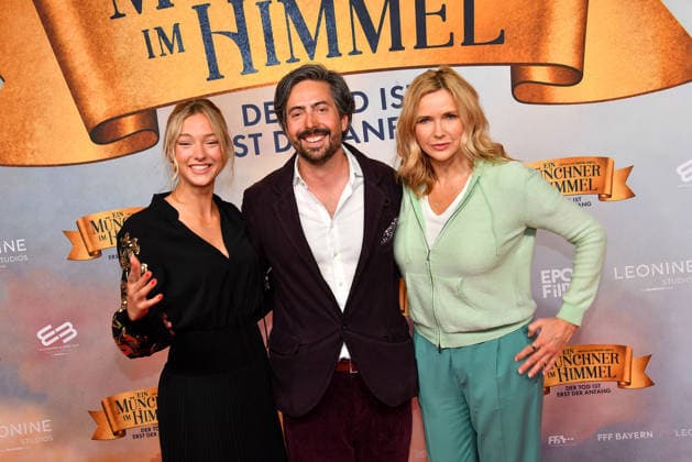 Lilly Krug, David Dietl und Veronica Ferres bei der Ein Muechner im Himmel - Der Tod ist erst der Anfang Kino Premiere am 6.05.2026 in Muenchen Ein Muenchner im Himmel Filmpremiere in Muenchen