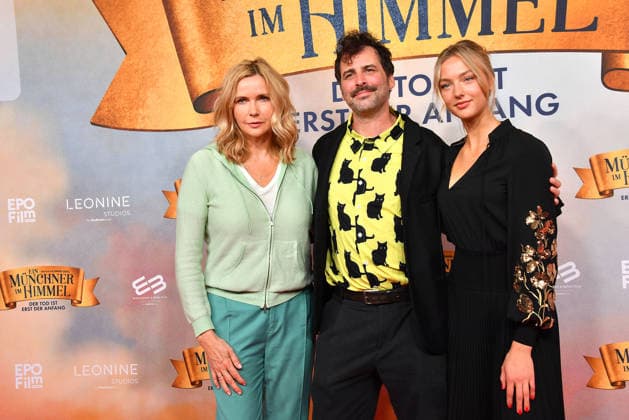 Lilly Krug, Marcel Mohab und Veronica Ferres bei der Ein Muechner im Himmel - Der Tod ist erst der Anfang Kino Premiere am 6.05.2026 in Muenchen Ein Muenchner im Himmel Filmpremiere in Muenchen