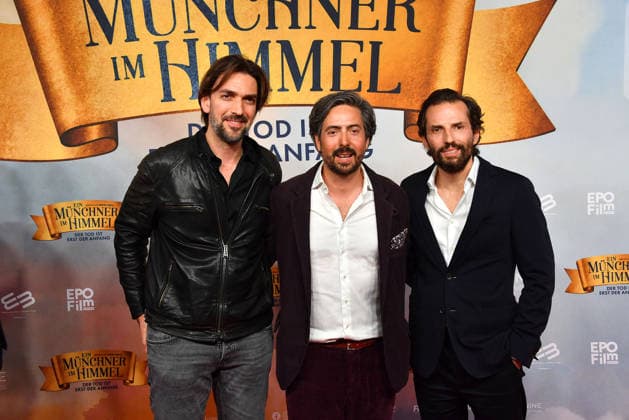 Max Wiedemann, David Dietl und Quirin Berg bei der Ein Muechner im Himmel - Der Tod ist erst der Anfang Kino Premiere am 6.05.2026 in Muenchen Ein Muenchner im Himmel Filmpremiere in Muenchen