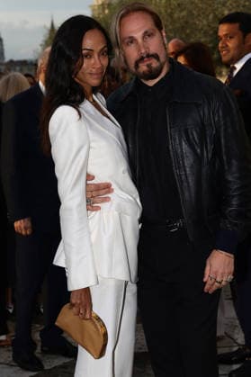 Gala dinner at the Pinault family s Giorgio Cini Foundation. Pictured: Zoe Saldana, Marco Perego  Copyright: xMatteoxChinellatox xipa-agency.netx xipa-agency.netx xMatteoxChinellatox IPA_Agency_IPA74478232