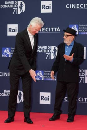 Matthew Modine and Gianni Amelio attend the red carpet of the 71st David Di Donatello italian cinema awards at Cinecitta in Rome (Italy) on May 6, 2026. andreaxstaccioli