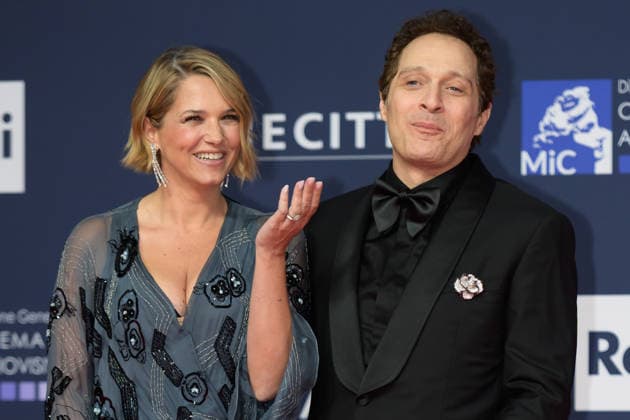 Francesca Barra and Claudio Santamaria attend the red carpet of the 71st David Di Donatello italian cinema awards at Cinecitta in Rome (Italy) on May 6, 2026. andreaxstaccioli