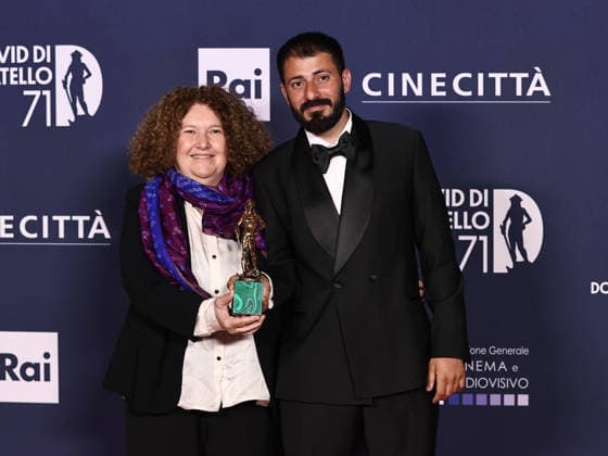 Rome, 71st David di Donatello Awards, Red Carpet Awards - Pictured: Dina Taddia, Omar Rammal  Copyright: xMarcoxProvvisionatox xipa-agency.netx xDxAvanzo Landi Provvisionatox IPA_Agency_IPA74480900