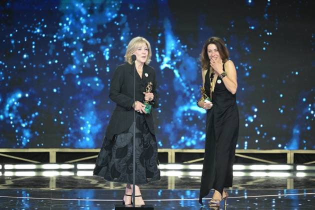 Rome, 71st David di Donatello Awards, Broadcast. In the photo: Maria Rita BARBERA - Gaia CALDERONE  Copyright: xMaurizioxD Avanzox xipa-agency.netx xDxAvanzo Provvisionato Landix IPA_Agency_IPA74481485