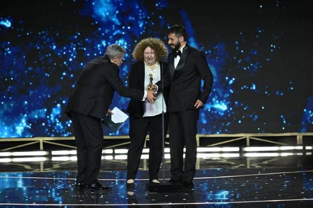 Rome, 71st David di Donatello Awards, Broadcast. Pictured: Dina Taddia and Omar Rammal  Copyright: xMaurizioxD Avanzox xipa-agency.netx xDxAvanzo Provvisionato Landix IPA_Agency_IPA74481583