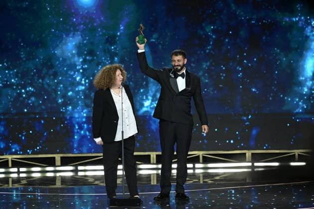 Rome, 71st David di Donatello Awards, Broadcast. Pictured: Dina Taddia and Omar Rammal  Copyright: xMaurizioxD Avanzox xipa-agency.netx xDxAvanzo Provvisionato Landix IPA_Agency_IPA74481585