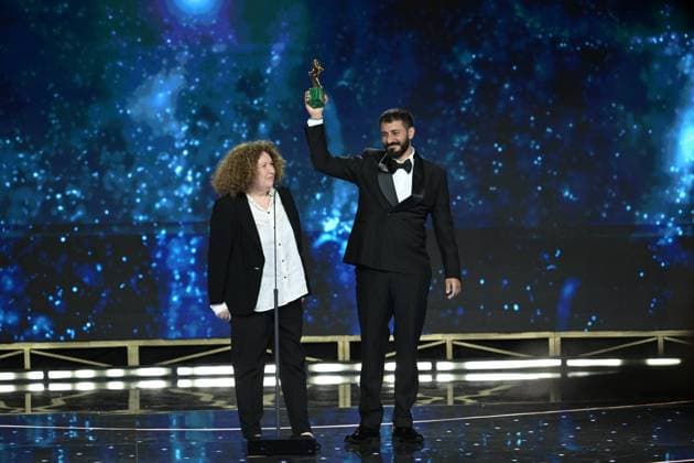 Rome, 71st David di Donatello Awards, Broadcast. Pictured: Dina Taddia and Omar Rammal  Copyright: xMaurizioxD Avanzox xipa-agency.netx xDxAvanzo Provvisionato Landix IPA_Agency_IPA74481586
