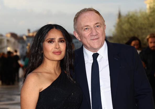 Gala dinner at the Pinault family s Giorgio Cini Foundation. Pictured: Salma Hayek, François-Henri Pinault  Copyright: xMatteoxChinellatox xipa-agency.netx xipa-agency.netx xMatteoxChinellatox IPA_Agency_IPA74477995