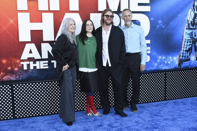 Maggie Baird, Billie Eilish, Finneas O Connell, Patrick O Connell at arrivals for BILLIE EILISH - HIT ME HARD AND SOFT: THE TOUR (LIVE IN 3D) Premiere, Westwood Village Theatre, Los Angeles, CA, May 06, 2026. Photo By: Elizabeth Goodenough Everett Collection BILLIE EILISH - HIT ME HARD AND SOFT: THE TOUR (LIVE IN 3D) Premiere PUBLICATIONXNOTxINxCANxCHNxFRAxITAxJPNxNORxPOLxRUSxESPxUKxUSA