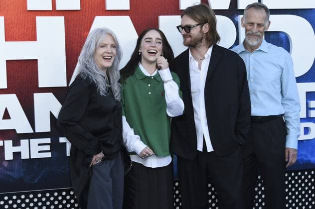 Maggie Baird, Billie Eilish, Finneas O Connell, Patrick O Connell at arrivals for BILLIE EILISH - HIT ME HARD AND SOFT: THE TOUR (LIVE IN 3D) Premiere, Westwood Village Theatre, Los Angeles, CA, May 06, 2026. Photo By: Elizabeth Goodenough Everett Collection BILLIE EILISH - HIT ME HARD AND SOFT: THE TOUR (LIVE IN 3D) Premiere PUBLICATIONXNOTxINxCANxCHNxFRAxITAxJPNxNORxPOLxRUSxESPxUKxUSA