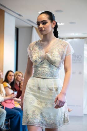 Summer Fashion Week Latam 2026 in Madrid, Spain - 6 MAY 2026. A model walks the runway at the Paulina Luna fashion show during the Summer Fashion Week Latam 2026 at the Pons Foundation. Madrid Spain Copyright: xAtilanoxGarciax xSOPAxImagesx photos17724