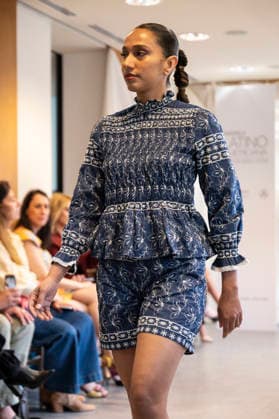 Summer Fashion Week Latam 2026 in Madrid, Spain - 6 MAY 2026. A model walks the runway at the Paulina Luna fashion show during the Summer Fashion Week Latam 2026 at the Pons Foundation . Madrid Spain Copyright: xAtilanoxGarciax xSOPAxImagesx photos17733