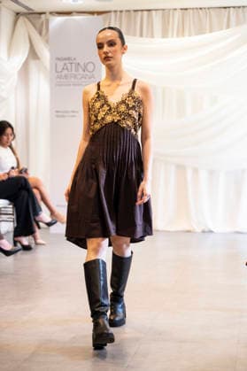 Summer Fashion Week Latam 2026 in Madrid, Spain - 6 MAY 2026. A model walks the runway at the Paulina Luna fashion show during the Summer Fashion Week Latam 2026 at the Pons Foundation . Madrid Spain Copyright: xAtilanoxGarciax xSOPAxImagesx photos17740