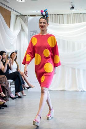 Summer Fashion Week Latam 2026 in Madrid, Spain - 6 MAY 2026. A model walks the runway at the Agatha Ruiz de la Prada fashion show during the Summer Fashion Week Latam 2026 at the Pons Foundation. Madrid Spain Copyright: xAtilanoxGarciax xSOPAxImagesx photos17756