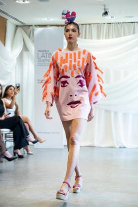 Summer Fashion Week Latam 2026 in Madrid, Spain - 6 MAY 2026. A model walks the runway at the Agatha Ruiz de la Prada fashion show during the Summer Fashion Week Latam 2026 at the Pons Foundation. Madrid Spain Copyright: xAtilanoxGarciax xSOPAxImagesx photos17764